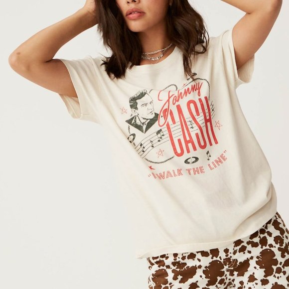 Daydreamer Tops - DAYDREAMER NWOT Johnny Cash Walk The Line Band Tee